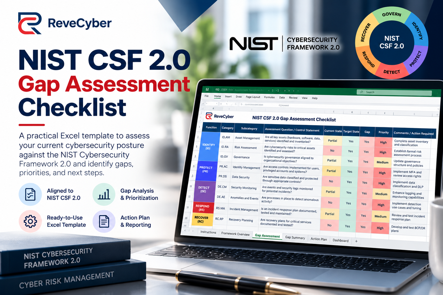 NIST CSF 2.0 Gap Assessment Checklist cover